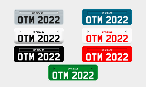 Cores de placa automotiva antes do Mercosul